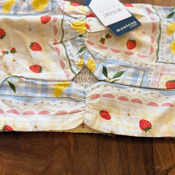 Strawberry Lemon Print Bandeau Top - Picture 4 of 8